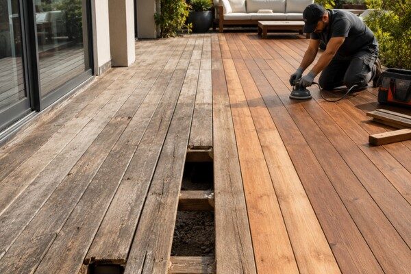 Restore damaged wooden surfaces with expert deck repair in Dubai, including board replacement, crack repair, sanding, refinishing, and structural improvements.