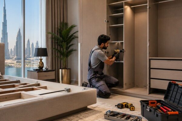 Avoid the difficulty of assembling furniture yourself. Our team installs beds, wardrobes, tables, cabinets, shelving units, and office furniture securely and correctly.