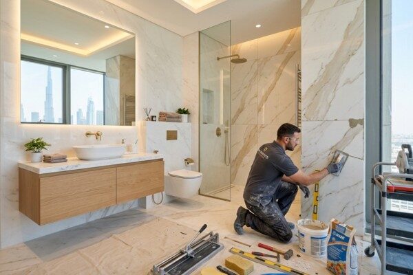 Enhance your interiors and outdoor areas with professional floor tiling Dubai solutions, including ceramic, and flooring installed with precision.
