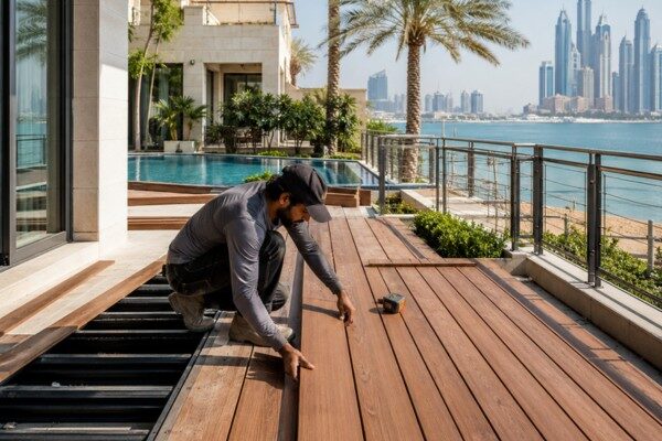 Create stylish outdoor areas with professionally installed wooden decks designed for balconies, gardens, terraces, pool areas, and commercial spaces with durable finishes.